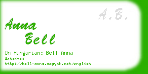 anna bell business card